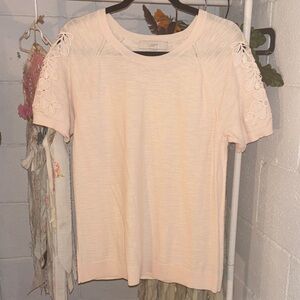 LOFT Soft peach Knit Top